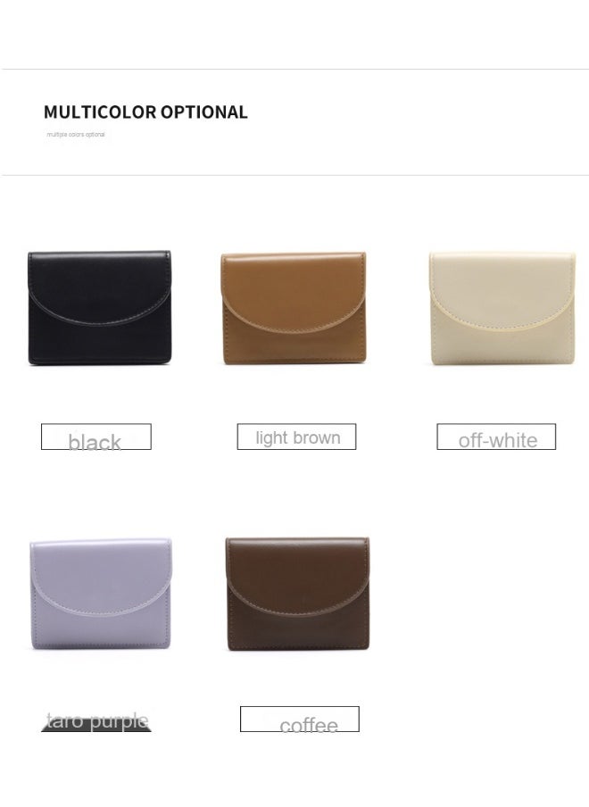 Korean Small Purse Women's Purse Short Folding Thin Solid Color Simple Student Fashion Wallet