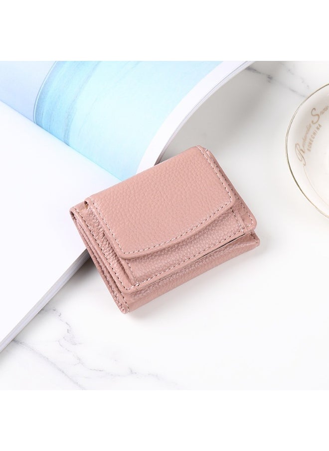 Korean Simple Women's Purse Short Multi-card Three Fold Large Capacity Anti-degaussing Purse