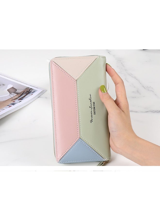 Ladies Purse Wallet PU Leather Long Women Wallet Card Holder Organiser Wallet Wristlet Clutch Wallet with Zipper Pocket Coin Purse Phone Wallet