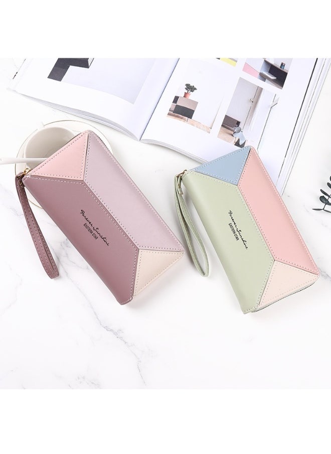 Ladies Purse Wallet PU Leather Long Women Wallet Card Holder Organiser Wallet Wristlet Clutch Wallet with Zipper Pocket Coin Purse Phone Wallet