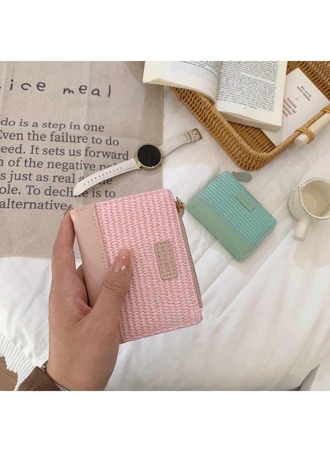 Korean Simple Small Wallet Women's Purse Short Folding Thin Solid Color Simple Student Fashion Coin Purse