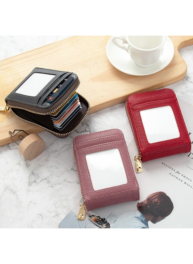 Card Bag Lady Korean Anti-degaussing Solid cColor Driving License Mini Simple Multi-functional Compact Card Bag Card Cover Female
