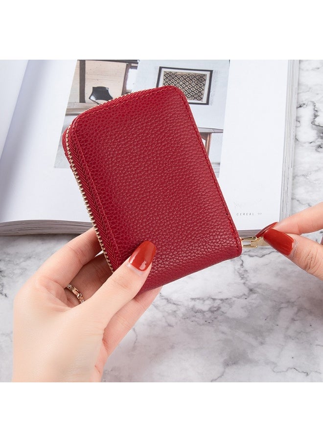 Card Bag Lady Korean Anti-degaussing Solid cColor Driving License Mini Simple Multi-functional Compact Card Bag Card Cover Female