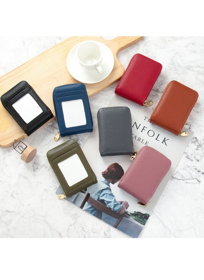 Card Bag Lady Korean Anti-degaussing Solid cColor Driving License Mini Simple Multi-functional Compact Card Bag Card Cover Female