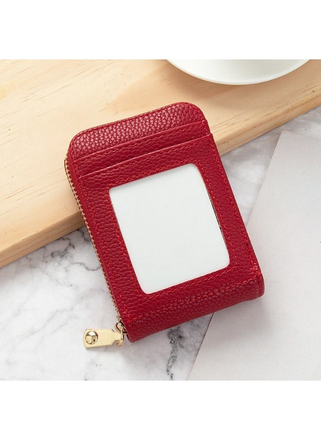 Card Bag Lady Korean Anti-degaussing Solid cColor Driving License Mini Simple Multi-functional Compact Card Bag Card Cover Female