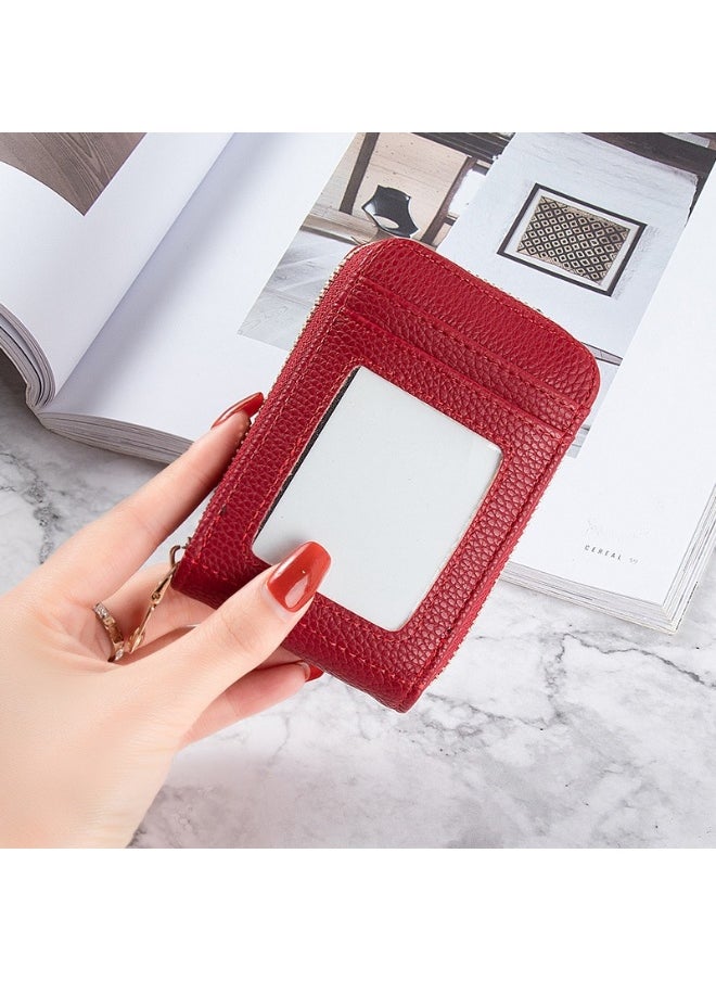 Card Bag Lady Korean Anti-degaussing Solid cColor Driving License Mini Simple Multi-functional Compact Card Bag Card Cover Female