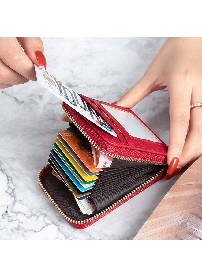 Card Bag Lady Korean Anti-degaussing Solid cColor Driving License Mini Simple Multi-functional Compact Card Bag Card Cover Female