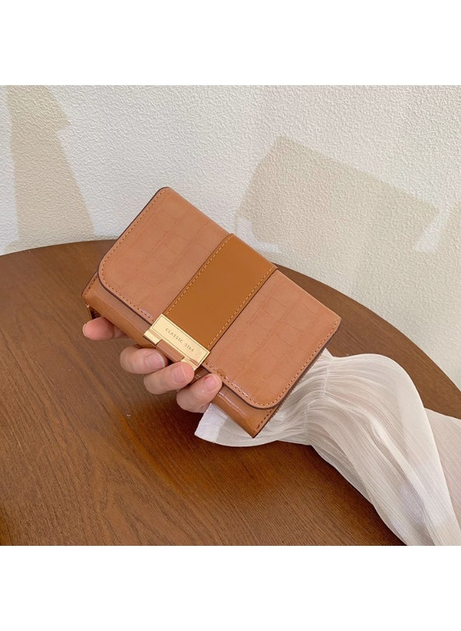 Ladies Purse Wallet PU Leather Short Women Wallet Card Holder Organiser Wallet Wristlet Clutch Wallet with Zipper Pocket Coin Purse