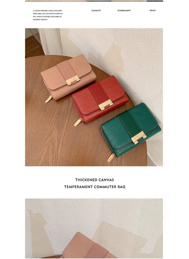 Ladies Purse Wallet PU Leather Short Women Wallet Card Holder Organiser Wallet Wristlet Clutch Wallet with Zipper Pocket Coin Purse