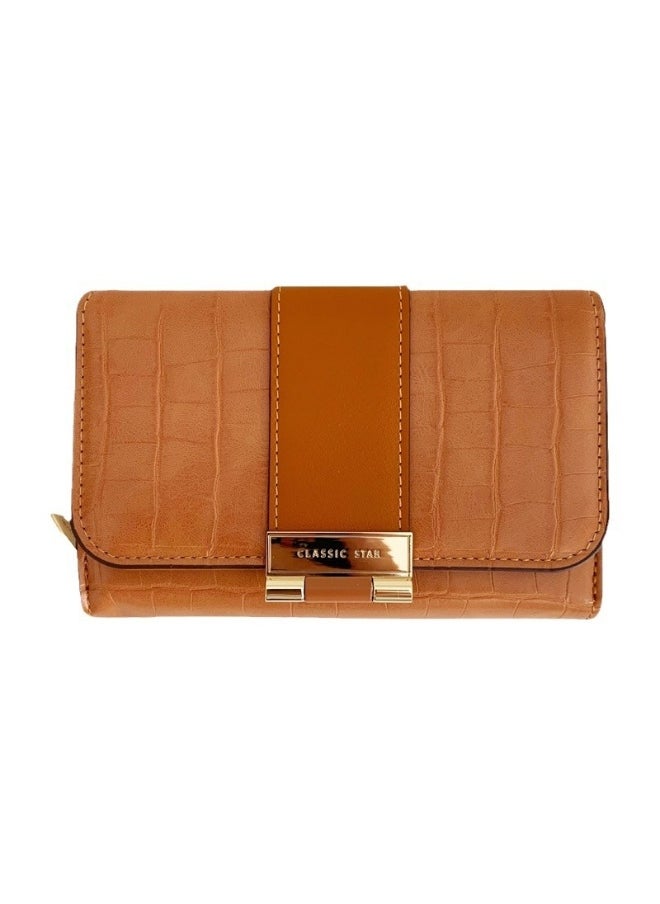 Ladies Purse Wallet PU Leather Short Women Wallet Card Holder Organiser Wallet Wristlet Clutch Wallet with Zipper Pocket Coin Purse
