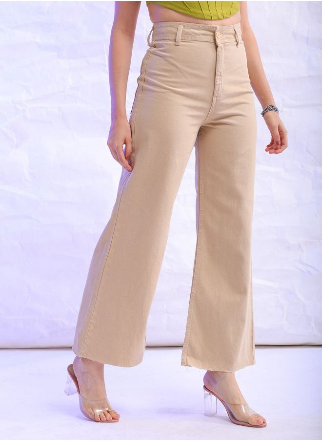Women Bootcut Solid High-Rise Jeans