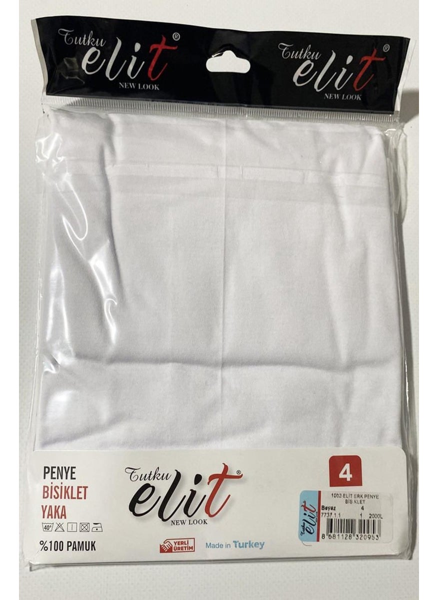 Men's Crew Neck Combed Cotton Undershirt Undershirt 1002 - 3 Pieces