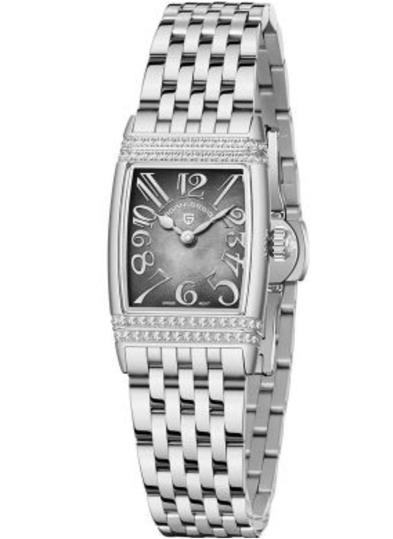 Pagani Design Women's Quartz Watch,Stainless Steel Bracelet, Mother of Pearl Dial,