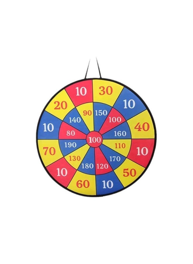 73 Children's Sticky Ball Dart Board Steel Ring Foldable Dart Throwing Sticky Ball Plate Parent-child Game Toy-Color:Five-pointed Star/6 Balls