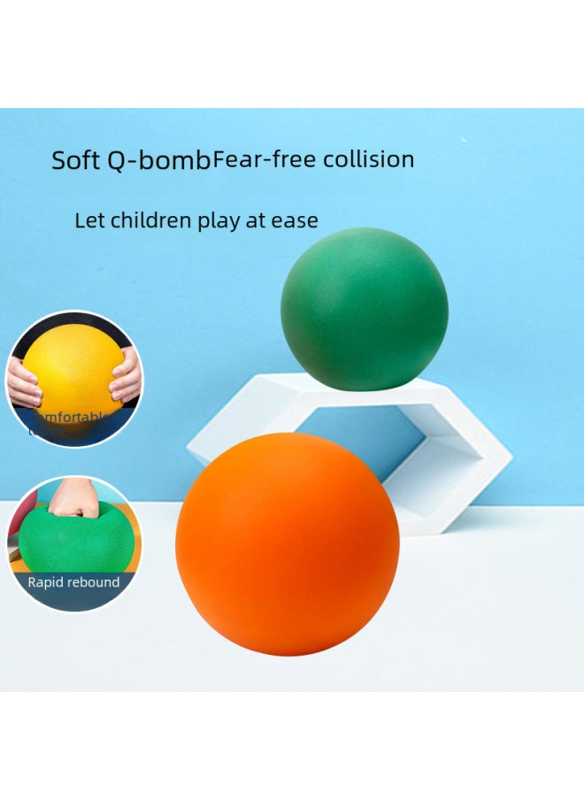 Indoor Quiet Pat Ball Yiwu Large Parent-Child Elastic Silent Sports Children Baby Sponge Basket Football Toy-Color:Yellow Basketball Pattern-Diameter:Oversized Silent Ball ]