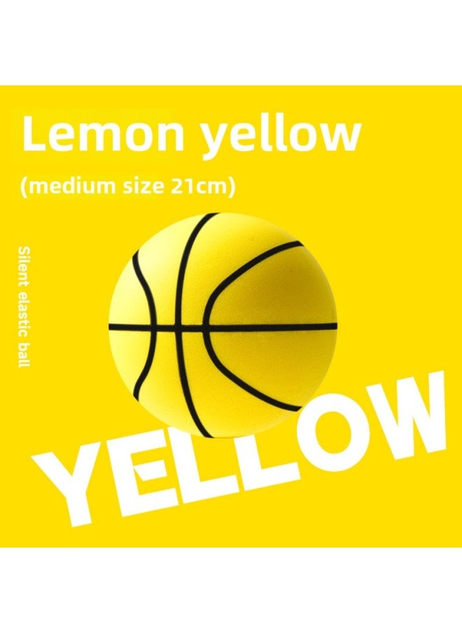 Silent Ball PU Silent Basketball Home Indoor Children's Silent Pat Ball Children's Ball Game Bouncing Ball Toy Basketball-Color: No.5 Ball  21cm In Diameter