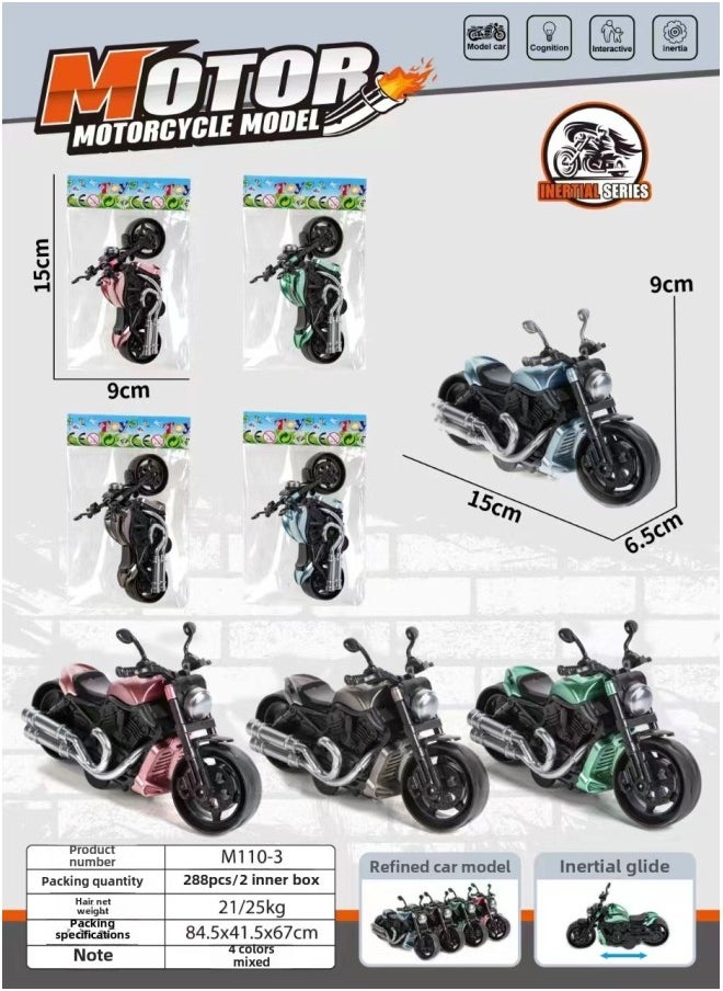 Simulation Motorcycle Model Car Model Boys Inertia Motorcycle Toy Car Ornaments-Color:A Bag Of Random