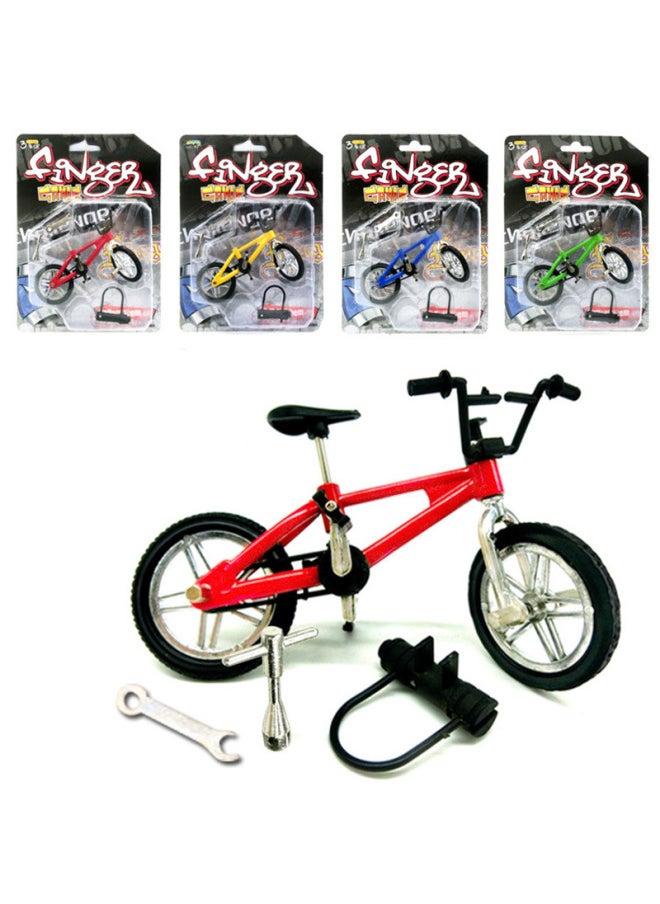 Supply Mini Alloy Finger Bicycle Toy Mountain Bike Bicycle Model Finger Skateboard Scooter-Color:LX801-2 Green (suction Plate)