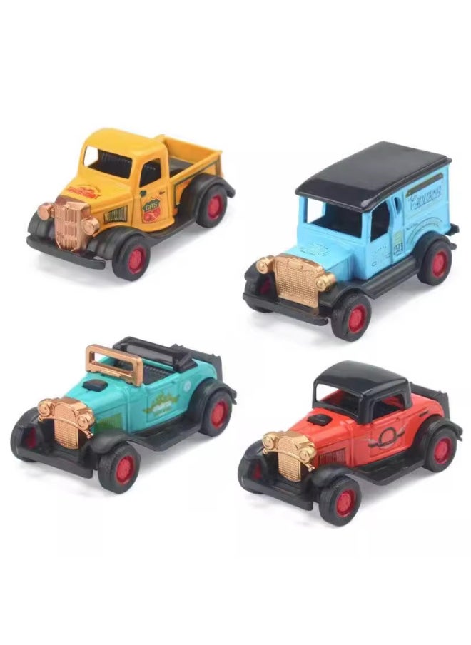 Simulation Back Force Model Alloy Car Visit Vintage Classic Car Children's Toys Baby Pickup Truck Boy Gift-color:Alloy Pull Back Classic Car