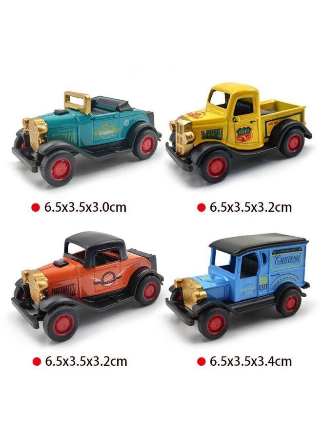 Simulation Back Force Model Alloy Car Visit Vintage Classic Car Children's Toys Baby Pickup Truck Boy Gift-color:Alloy Pull Back Classic Car