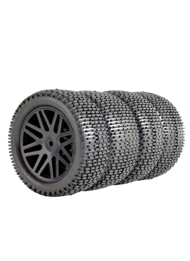 1:10 Off-road Tire HSP94166/94106 Tian Gong TT02B Off-road Vehicle Rally 85mm Diameter-Color:Five-star Green