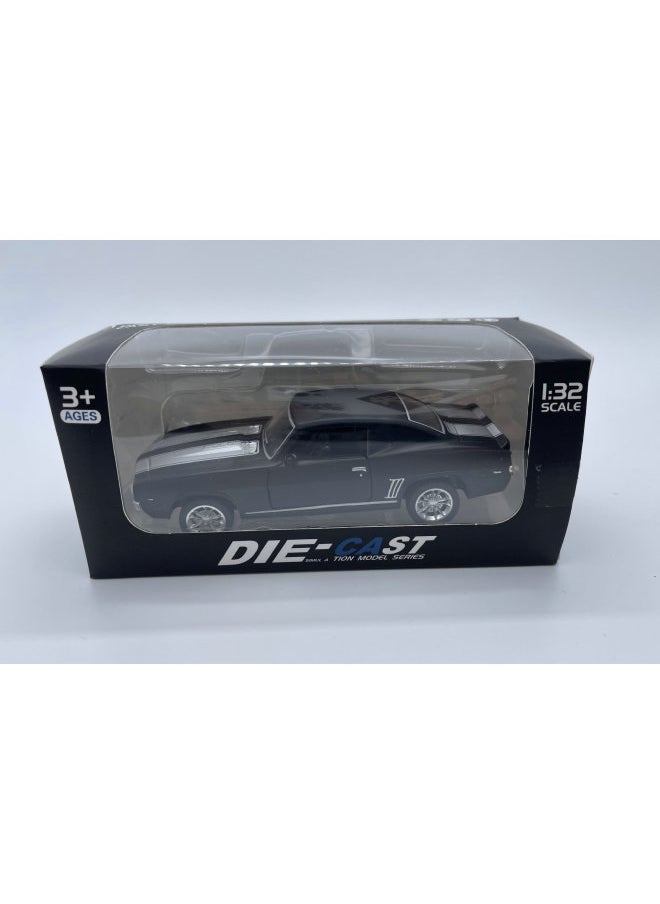 Alloy Car Model American Muscle Car 1.32 Back To Open The Door Sports Car KE Milo Alloy Car-Color:Kero Black (color Box)