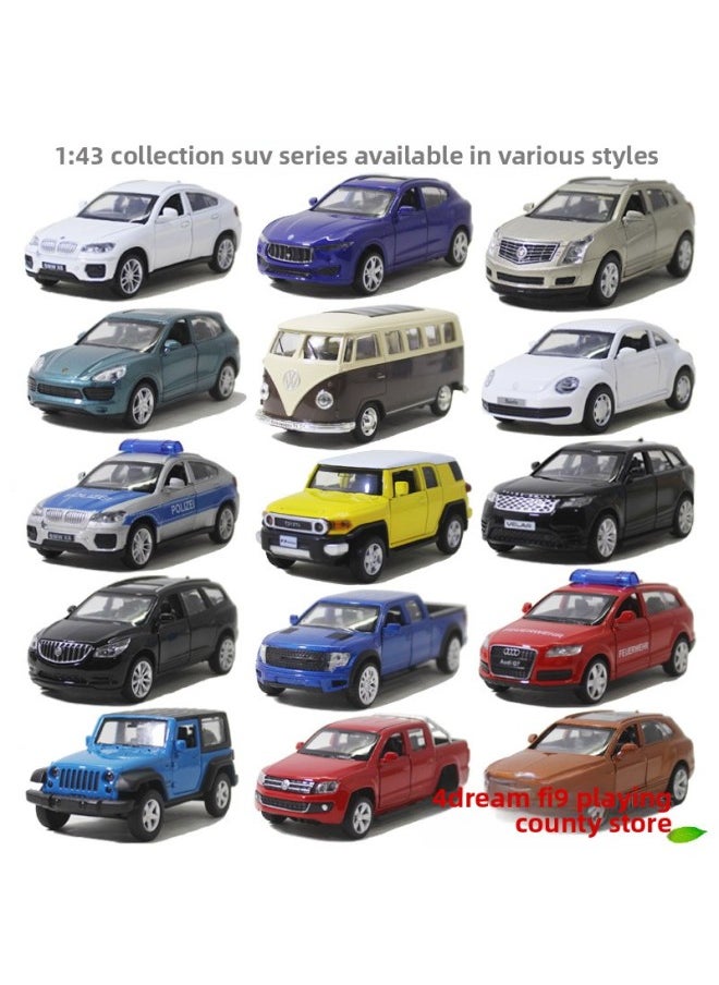 Cai Po Alloy Car Model Police Car Fire Truck Off-road Vehicle SUV Jeep Children's Toy Car-Color:67116 Volvo XC40 Police Car