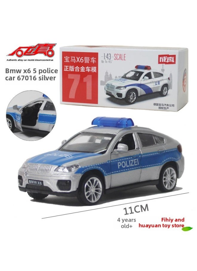 Cai Po Alloy Car Model Police Car Fire Truck Off-road Vehicle SUV Jeep Children's Toy Car-Color:67116 Volvo XC40 Police Car