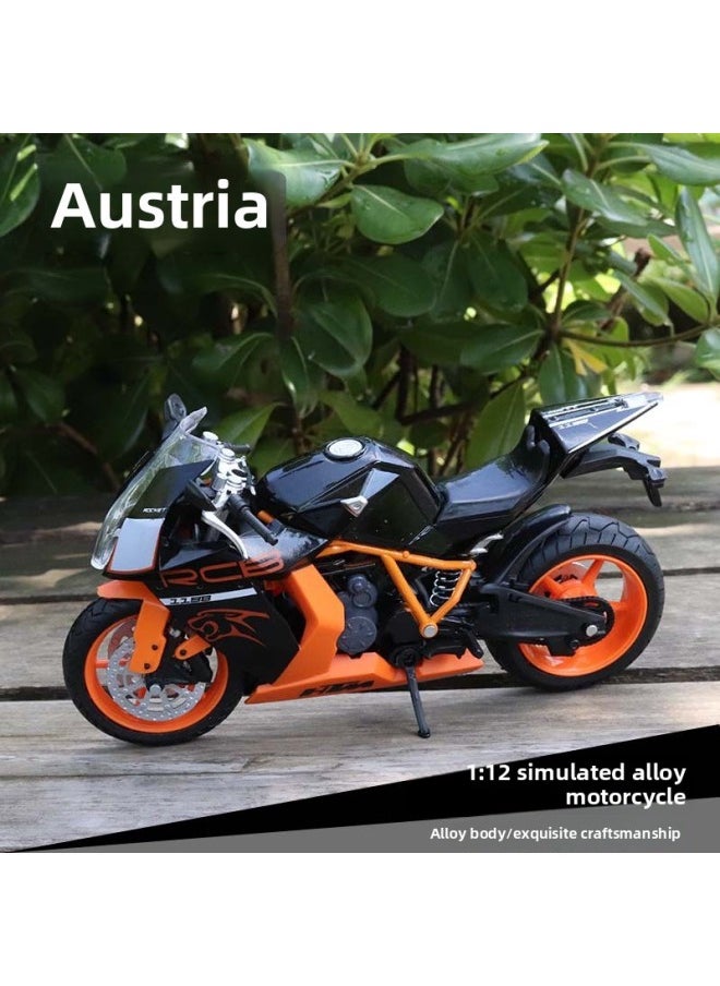 1:12 Alloy Motorcycle Model Children's Toy Motorcycle Ornaments Boy Toy Car Model-Color:794 Red