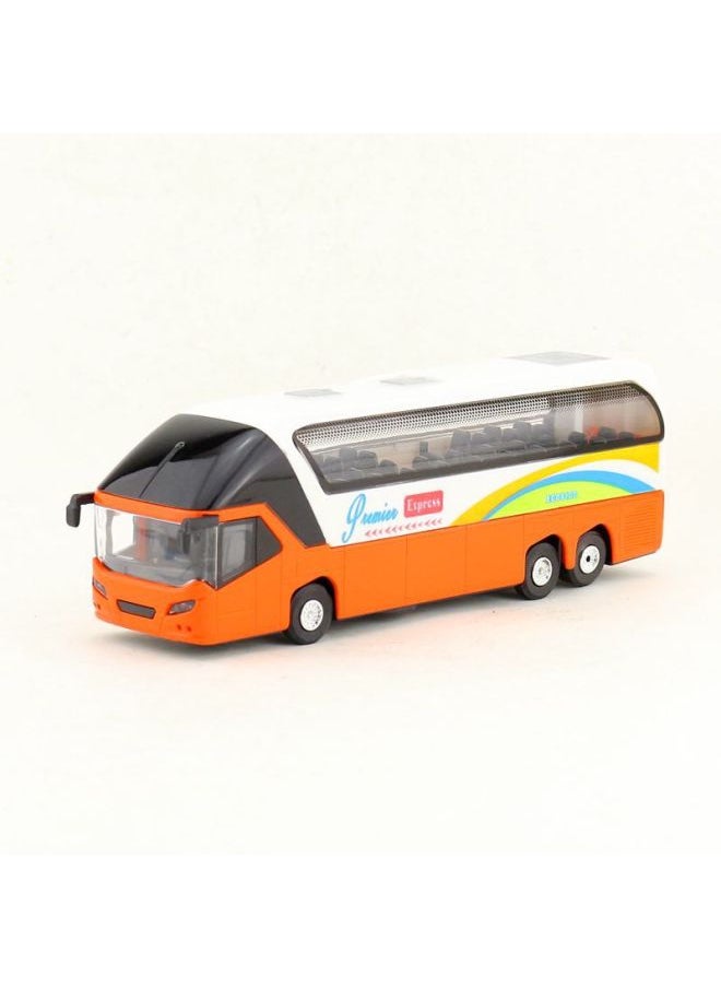 Thiado Toy Alloy Car Model Double-decker Bus Bus Luxury Bus Bus Voice Bulk-Color:Yellow