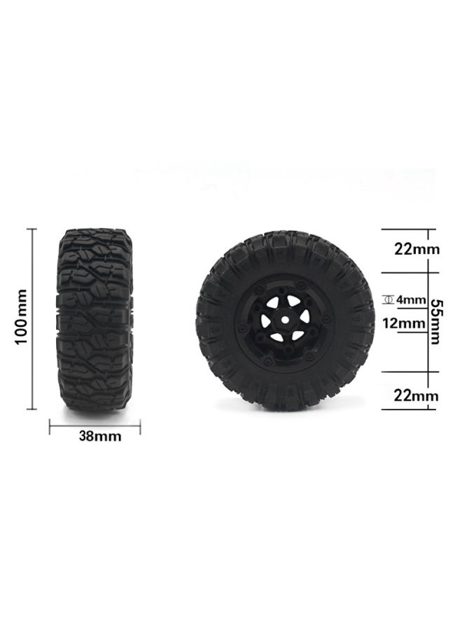 Weili 12428 12423 Rear Gearbox Rear Anti-collision Tire Rear Drive Shaft Upgrade Modification Parts OP Parts-Color:Wheels
