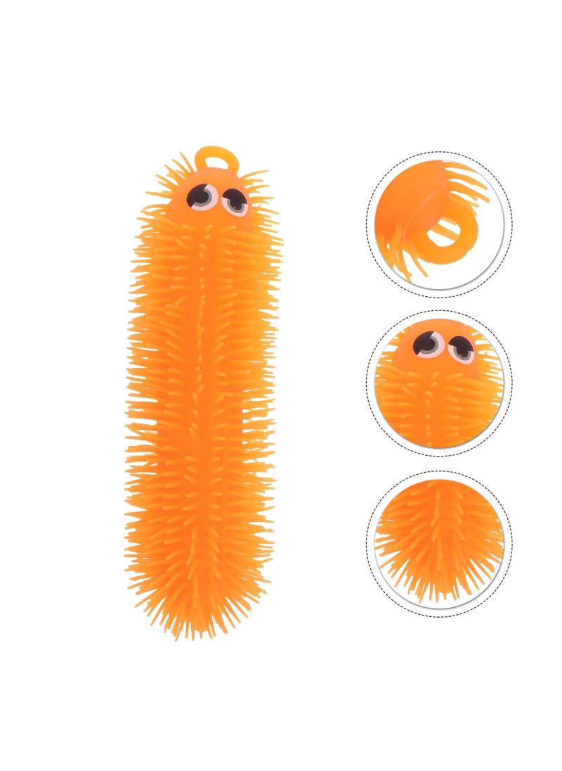 SYOSI 4pcs Flashing Light Up Stretchy Caterpillars, Squishy Stress Balls Toy, Anxiety and Relief Toys for Adults Teen Kids (Four Color)