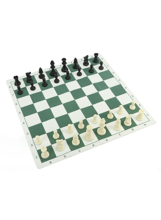 Chess Set PS Plastic for Kids Adults with PU Mat Storage Bag International Board Game