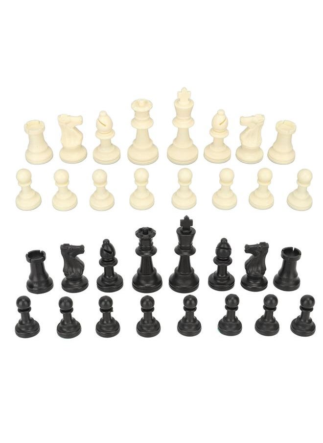 32PCS Plastic Chess Pieces Wear Resistant Anti Scratch Non Slip Chessmen Set for Family Gathering