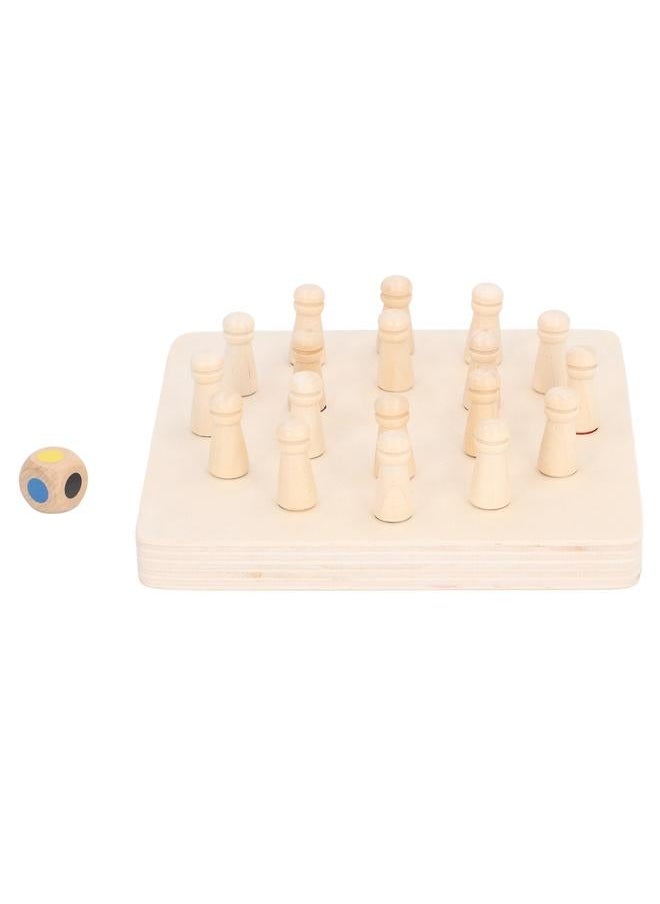 Wooden Memory Chess Board Game Early Educational Concentration Training Color Matching