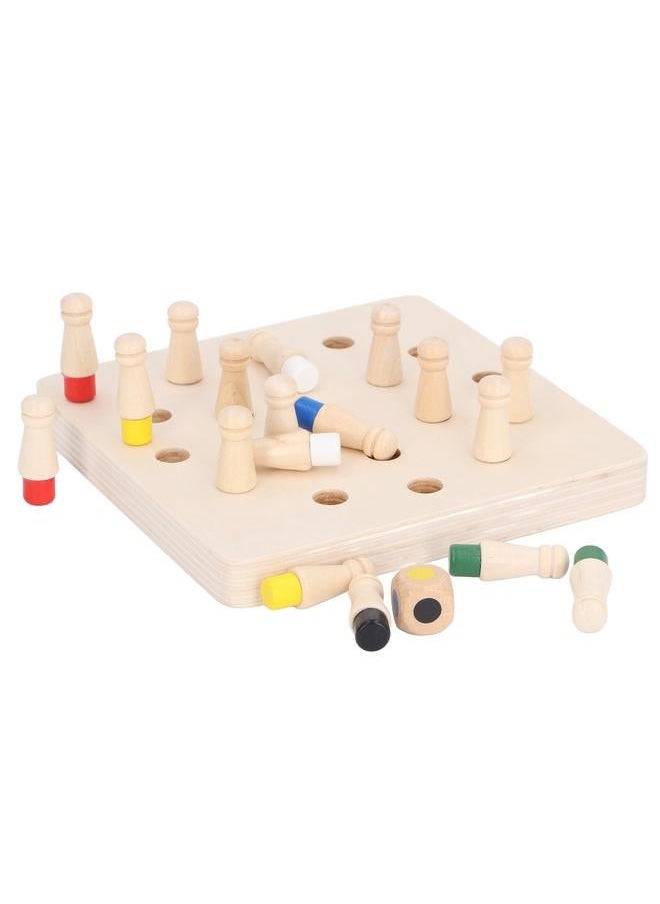 Wooden Memory Chess Board Game Early Educational Concentration Training Color Matching