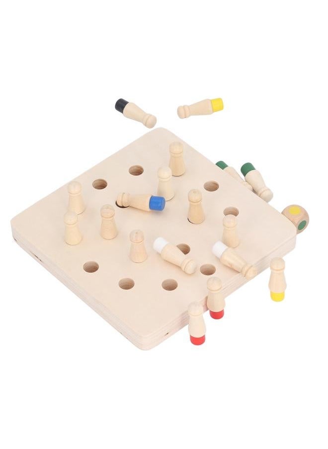Wooden Memory Chess Board Game Early Educational Concentration Training Color Matching