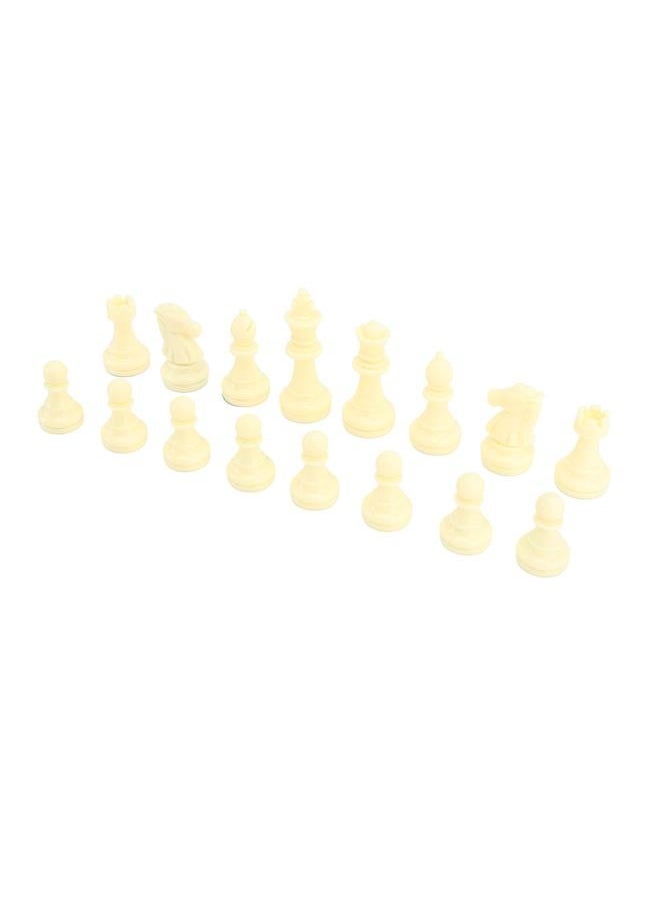 Portable Chess Set Travel Board Game Imitation Leather PU Checkerboard 32 Pieces With Storage Bag
