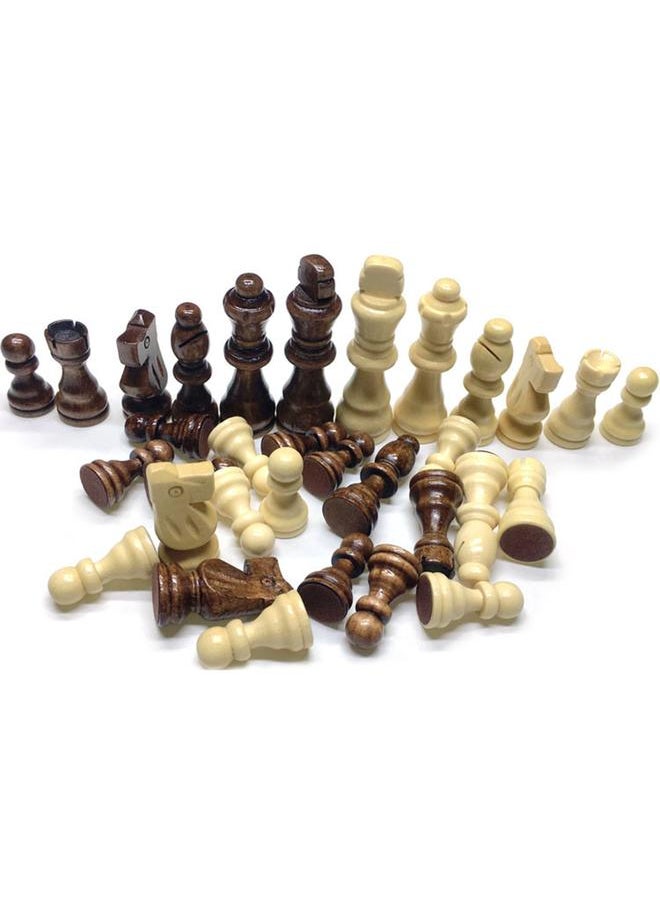 32pcs International Chess Pieces Wood Game Replacement