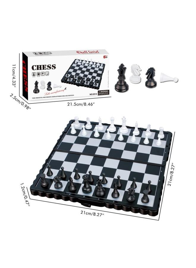 Magnetic Folding Chess Board Set Portable Mini Travel Game Educational Toys for Kids and Adults