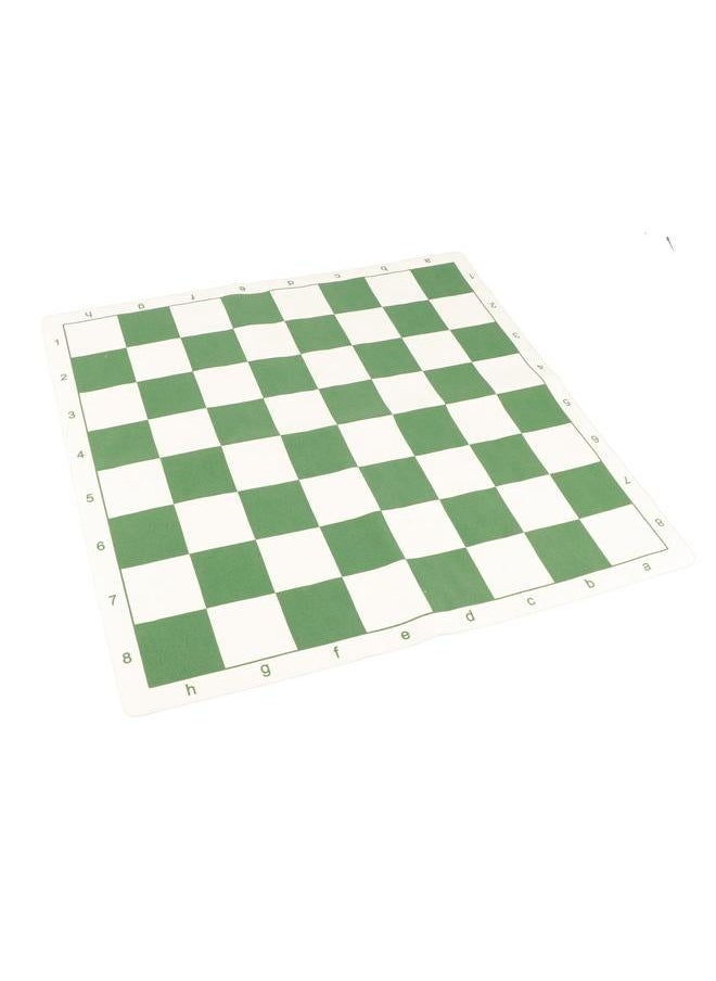 Chess Set Plastic Board Desktop Artificial Leisure Game with Leather Checkerboard for Party Camping Relaxing