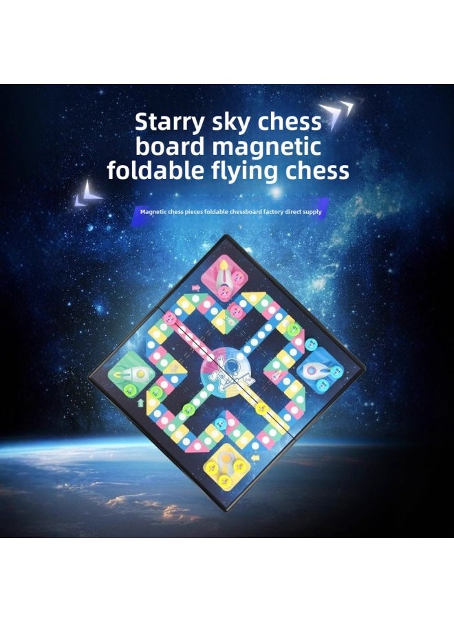 Magnetic Gobang Go Checkers Colosseum Children's Toys Folding Chessboard Chinese Chess Large Magnetic Chess-Color:Magnetic Checkers