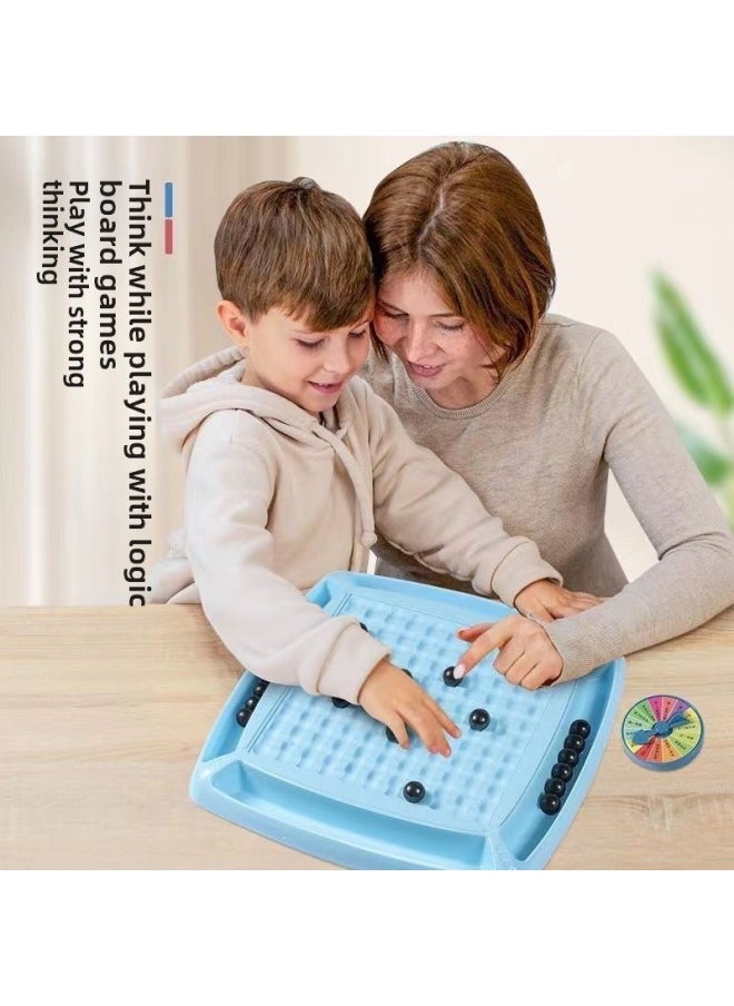 Magnetic Force On War Chess Magnetic Induction Chess Logical Thinking Training Effect Chess Table Games Children's Toys Chess-Color:28cm Large Magnetic Plate + 30 Chess Pieces + Punishment Plate + Storage Bag + Bell