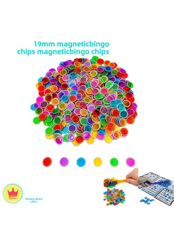 19MM Bingo Chip Chip Plastic Disc Early Education Disc Experimental Magnetic Game Early Education Toys-Specifications:19b Style 100 Pieces Red