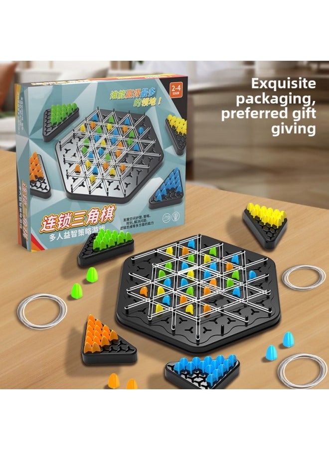 Fun Chain Triangle Chess Desktop Puzzle Game Chess Children's Logical Thinking Exercise Parent-child Interactive Play-Color:Chaoqi Trumpet (23cm) Chinese Color Box Packaging