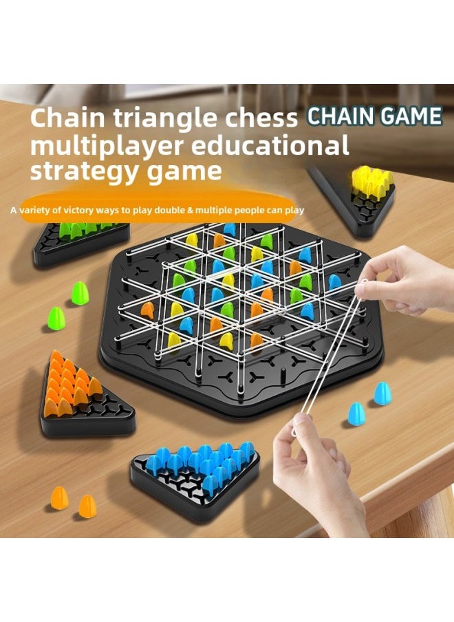 Fun Chain Triangle Chess Desktop Puzzle Game Chess Children's Logical Thinking Exercise Parent-child Interactive Play-Color:Chaoqi Trumpet (23cm) Chinese Color Box Packaging