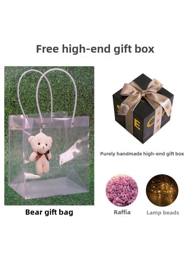 Creative Bird Poem Crystal Ball Music Box Music Box Night Light Bluetooth Audio Sky City Female Birthday Gift-Color:Princess Elsa-qian And Qianxun-gift Box Packaging