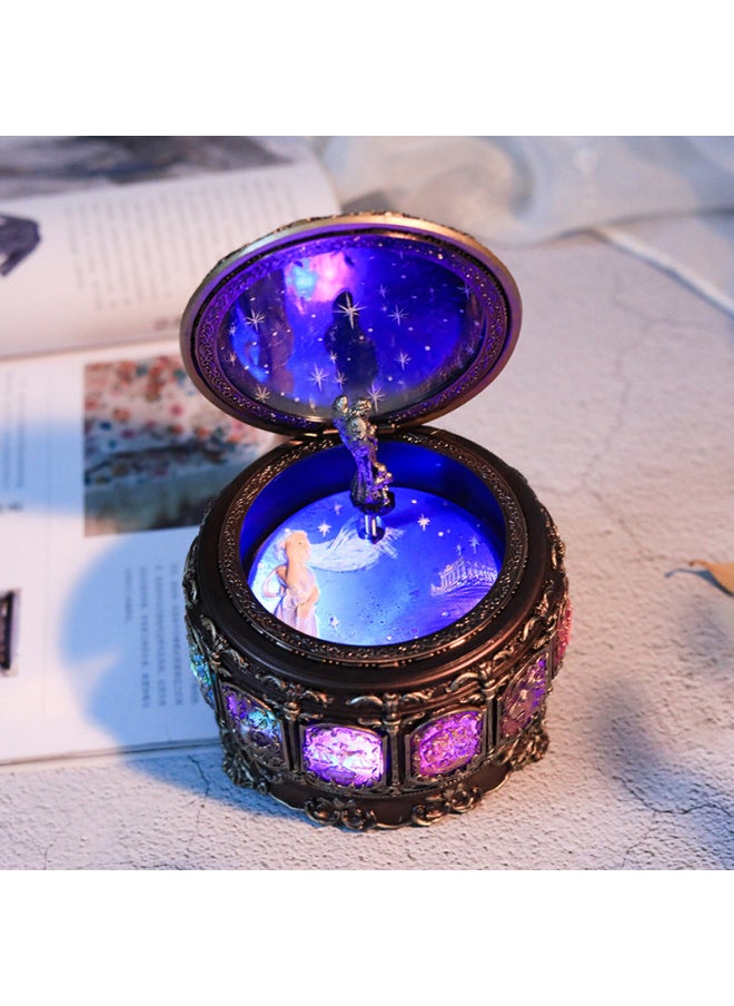Vintage Zodiac Sign Music Box Creative Premium Birthday Gift For Girls Rotating Glowing Music Box Toy-Color:Leo-Size:More Than 12 Music Can Be Customized