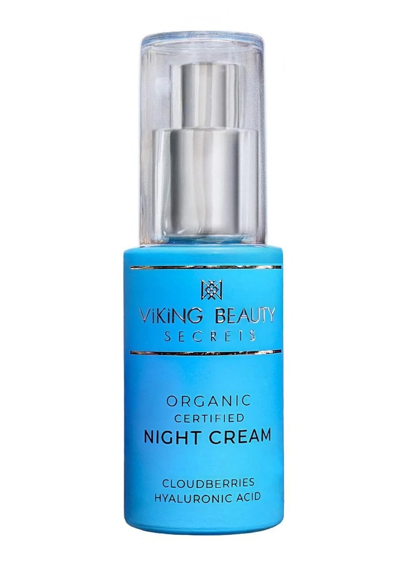 Night Cream - Anti Aging Night Face Cream with Nordic Antioxidant Berries - Hyaluronic Acid Night Cream Moisturizer for Face to Replenish Lost Moisture - 1 Fl Oz