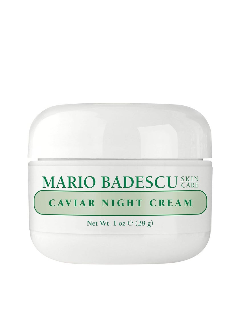 Mario Badescu Caviar Night Cream for Women Anti Aging Ultra-Rich Face Cream Formulated with Revitalizing Caviar Extract & Smoothing Elastin, Ideal for Dry or Sensitive Skin, 1 Oz